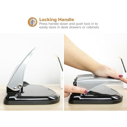 Bostitch 40 Sheet Black / Silver / 40 Sheets Punches