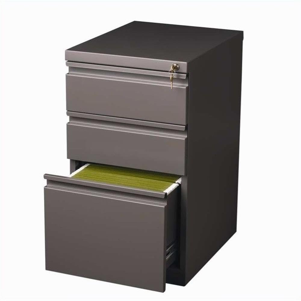 20" Deep Box/Box/File Mobile Pedestal by Hirsh Industries – One Size, Cotton, Clear, Model 19354