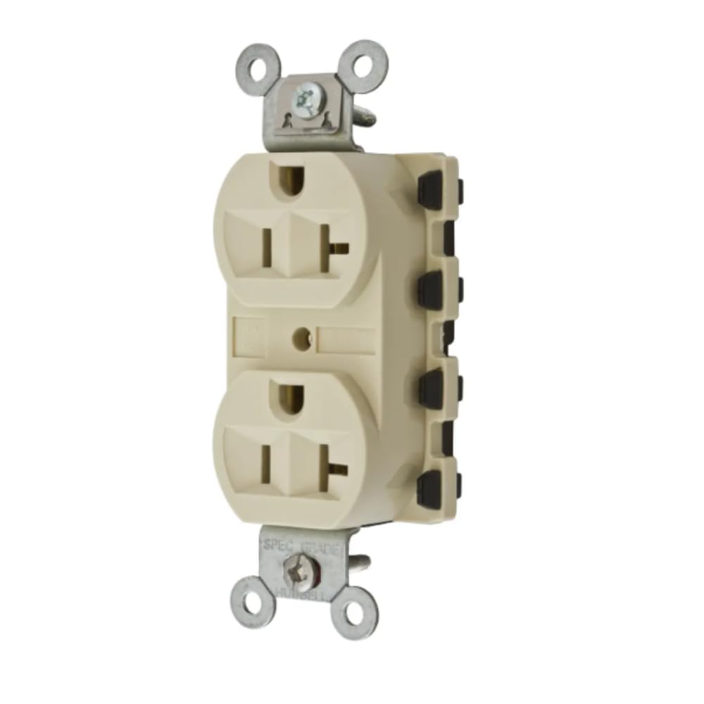 Receptacle Wiring Device Receptacle by Hubbell – Ivory, Model 35727