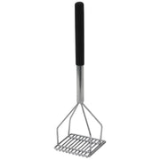 4 1/2" x 17 3/4" Black Potato Masher by Winco – 4.5" x 18", Plastic, Black, Stainless Steel, Model PTMP-18S