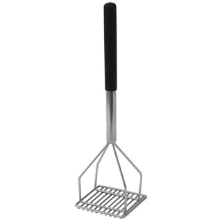 4 1/2" x 17 3/4" Black Potato Masher by Winco – 4.5" x 18", Plastic, Black, Stainless Steel, Model PTMP-18S