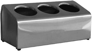 LTC-3S Three Hole Stainless Steel Flatware Cylinder Holder In-Line