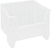 QUANTUM STORAGE SYSTEMS QGH800CL Giant Stack Multipurpose Part Organizer Clear Bins 18" L x 17" W x 13" H 2 Pack