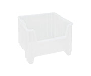 Giant Stack Multipurpose Part Organizer Clear Bins 18" L x 17" W x 13" H 2 Pack by QUANTUM STORAGE SYSTEMS – 17-1/2" x 16-1/2" x 12-1/2", 3609.38 cubic_inches, Plastic, Clear