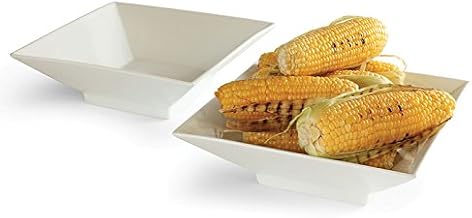 Rosseto Serving Solutions CP001 10.75 in. Square Porcelain Bowl, 2 Piece Set