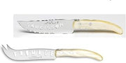 Claude Dozorme Cheese and Sausage Knives Berlingot Collection Pearl Handle