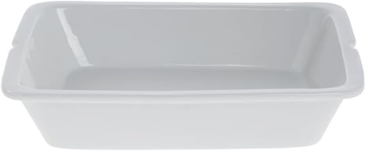 HUBERT Chafer Chafing Dish Food Pan 3 7/10 Quart Porcelain - 13"L x 10 1/2"W x 2 1/2"H