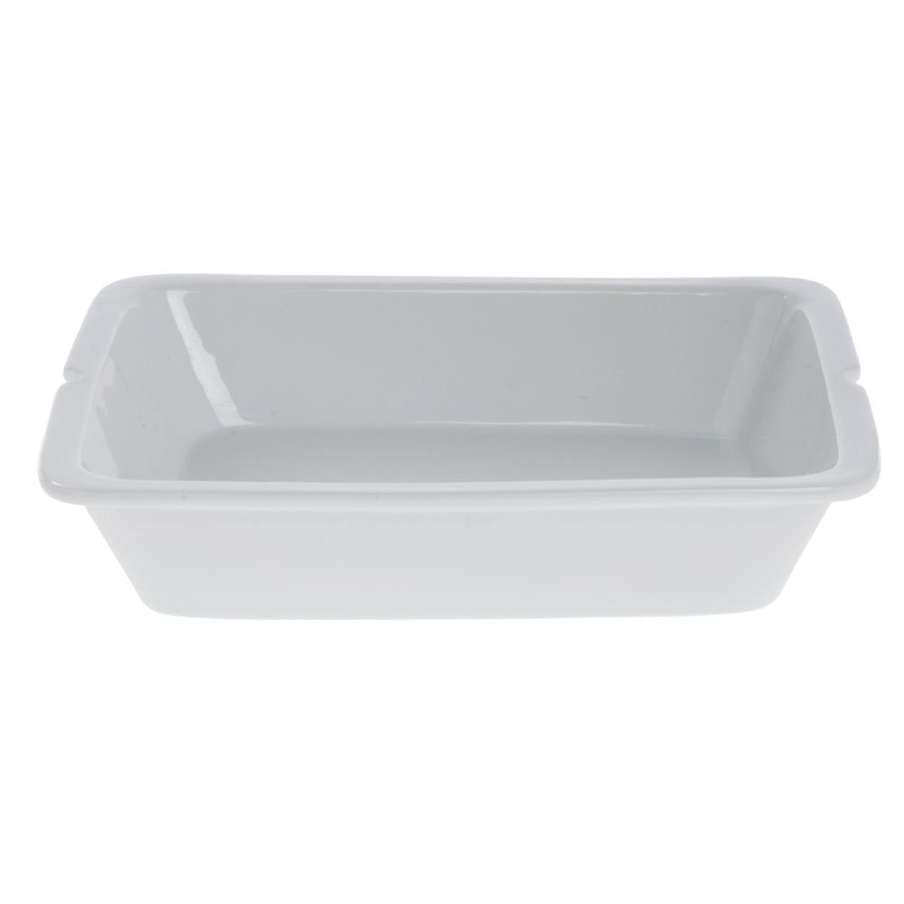 Chafer Chafing Dish Food Pan 3 7/10 Quart Porcelain - 13"L x 10 1/2"W x 2 1/2"H by HUBERT – Porcelain, White, Model D80
