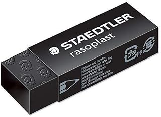STAEDTLER RASOPLAST BLACK PLASTIC RUBBER ERASER [PACK of 3]