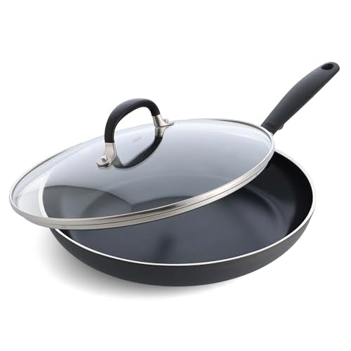 OXO 12" Frying Pan Skillet with Lid / Black / 4.0 cups Skillets