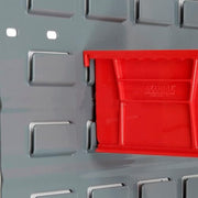 Double-Sided Mobile Rack with (192) Red Bins by Global Industrial – Steel, Gray, Model 550170RD
