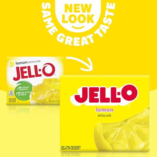 Jell-O Lemon / 3 Ounce (Pack of 4) / 1 Gelatin