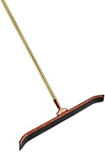 Libman Commercial 954 Heavy-Duty Curved Floor Squeegee with Wooden Handle, 36" Wide (Pack of 6), Black/Gray