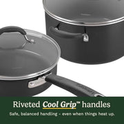 Cuisinart Black and Grey / 11 Piece Set / Ceramica XT - Titanium Non-Stick Cookware Sets