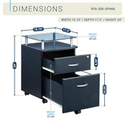 Techni Mobili Graphite / Regular / Modern Vertical File Cabinets