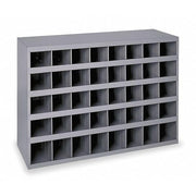 All-Welded Steel Bin Shelving - 33-3/4x12x42 - (42) 5-3/8x11-7/8x5-1/2 Bins by Durham – 12"L x 33.75"W x 42"H, Alloy Steel, Grey, Model 360-95