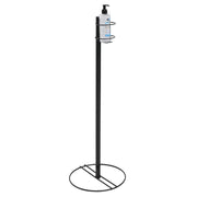 Black Wire Hand Sanitizer Stand for Small Bottles - 12" Dia x 34" H by HUBERT – Wire, Black, Model WCH0508