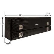 Buyers Products Company Black Diamond Tread / 96 x 21 x 13.5 / One Compartment Truck Bed Toolboxes