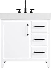 Elegant Kitchen and Bath 32" Single Bathroom Vanity in White