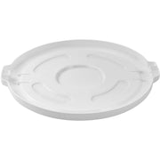 55 Gallon Garbage Can Lid by Global Industrial – 27-1/2" Diameter x 2-1/2"H, 55.0 gallons, Polyethylene Resin, White, Model XDW-L55WH