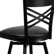 Flash Furniture Black Vinyl Seat/Black Metal Frame / 1 Pack / 1 Barstools