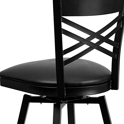 Flash Furniture Black Vinyl Seat/Black Metal Frame / 1 Pack / 1 Barstools