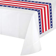 Creative Converting Club Pack Patriotic Themed Party Decorations Patriotic Design Printed on Fiber Backed Vinyl, Box 12 Table Runners