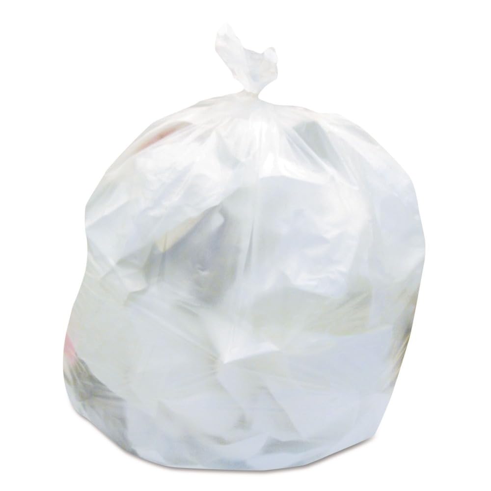 Can Liners by RePrime – 44.0 gallons, Resin, Clear, Pack of 200, Model H7450TCRC1CT
