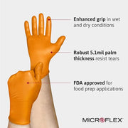 Ansell Size 11 (2XL) / Case (1000) / Orange Non-Sterile Gloves