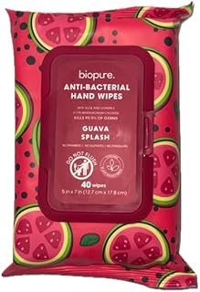 Hand Wipes with Aloe and Vitamin E, 40 Count (Guava Splash)