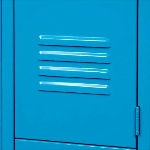 Infinity Two-Tier Two-Door Locker with Recessed Handle & by Global Industrial – Alloy Steel, Blue, Model 254127BL