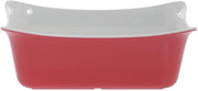 Dalebrook 1/4 Size Red Melamine Fleur Gastronorm Crock - 10 2/5"L x 6 2/5"W x 3 9/10"D