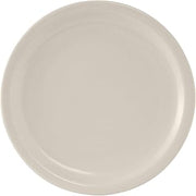 Tuxton China TNR-009 Plate, 9-1/2" Diameter, Round, Narrow Rim, Microwave and Dishwasher Safe, Oven Proof, Fully Vitrified, Ceramic, Nevada, American White/Eggshell, Pack of 24