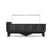 simplehuman Steel Frame Dishrack, Large Capacity Dish Drying Rack, 360º Easy Drain Swivel Spout, Utensil & Wine Glass Holder, Anti-Residue Coating, Moisture Control Surface, Matte Black