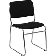Flash Furniture Black Fabric/Chrome Frame / Set of 1 / Contemporary Stacking Chairs