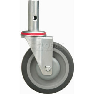 Replacement 5" Swivel Casters - Pair by Global Industrial – 15"L x 11"W x 7"H, Rubber, Black, Model 241848