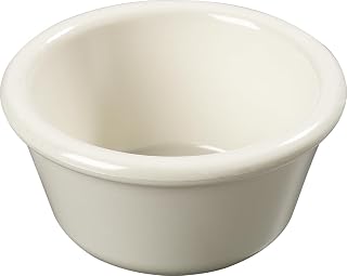 Carlisle FoodService – 3 oz SAN Smooth Ramekins Sauce Bowls, Durable, Heat-Resistant, Stackable Condiment Cups, Ideal for Sauces, Dips, and Dressings, Bone