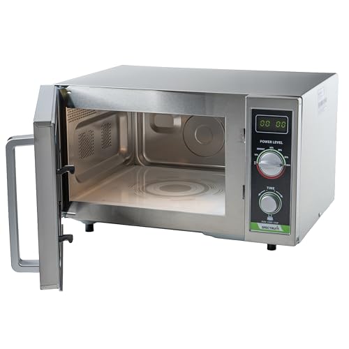 Winco .9 Cubic Feet / 1,000 W (Dial) / Silver Countertop Microwave Ovens