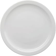 HUBERT Dessert Plate Narrow-Rim Stoneware Bright White - 6 1/4" Dia 36 Per Case