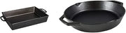 Lodge 9"x13" Cast Iron Casserole L10SKL Cast Iron Pan, 12", Black