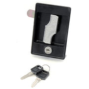 Handle & Lock Set with Keys Replacement for Cabinet Model by Global Industrial – Metal, Black, Model RP9008