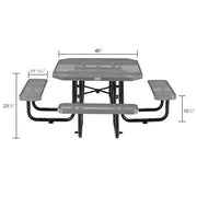 Global Industrial Gray / Industrial / 1 Picnic Tables