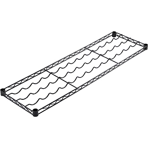 Wine Bottle Shelf 48"L x 14"W Black Epoxy by Nexel – Epoxy, Black, Model WS1448B
