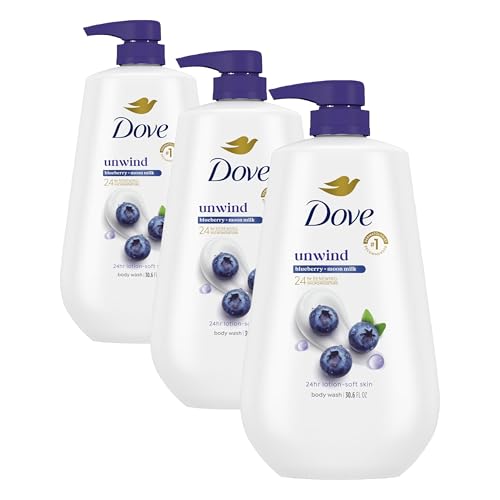 Dove 30.6 Fl Oz (Pack of 3) / Blueberry / Azul Body Washes