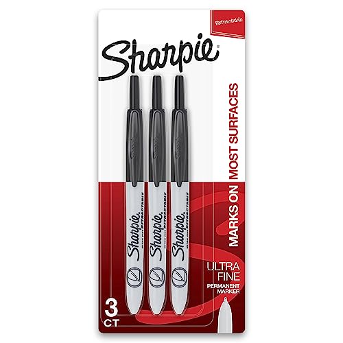 Sharpie 1 Count (Pack of 3) / 3 Count Black / Black Permanent Markers
