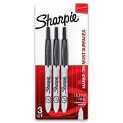Sharpie 1 Count (Pack of 18) / 3 Count Black / Black Permanent Markers