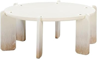 Starlight Canyon Home Beige Coffee Table with Oak Legs, MDF and Oak Construction, Durable Surface, Contemporary Design, Stylish Living Room Accent, Easy Maintenance