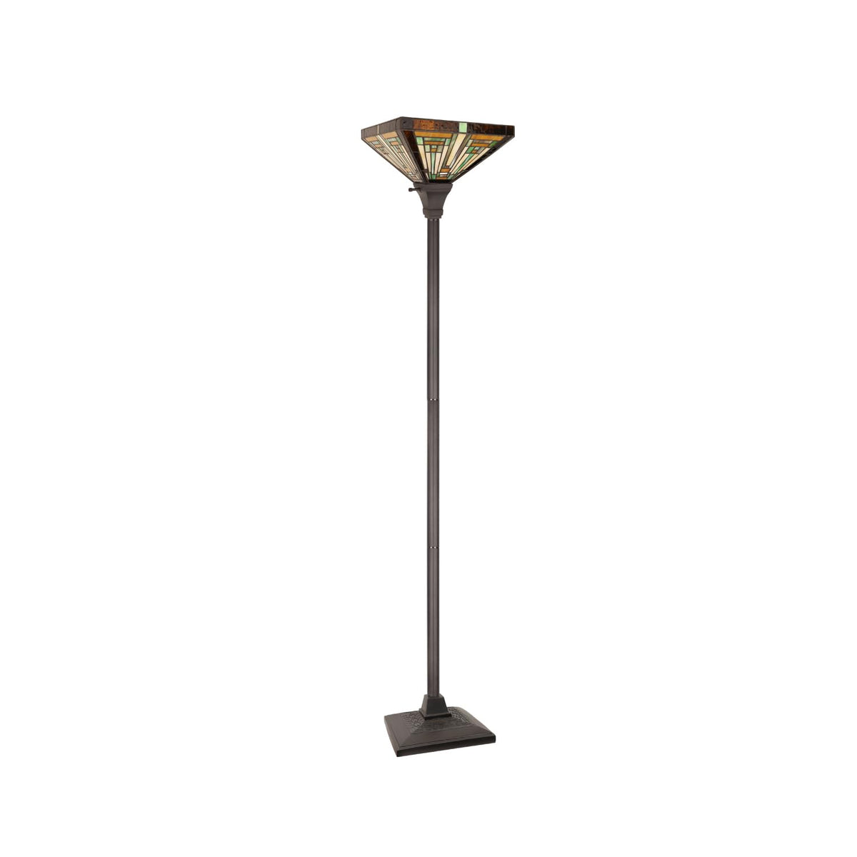 CH33359MR12-TF1 Torchiere Floor Lamp by Chloe Lighting – exact color of each glass piece may vary due to each piece being hand crafted
