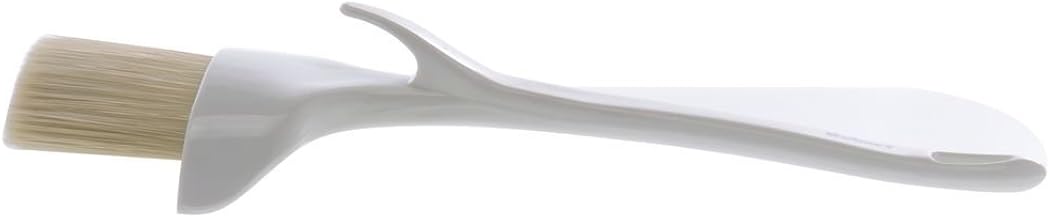 HUBERT Boar Bristle Pastry Brush with White ABS Plastic Handle with Hook - 9"L x 3"W