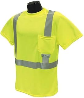 Radians unisex adult St11 Industrial Safety Shirt Short Sleeve, Safety Green, Medium